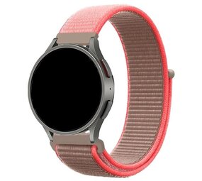 Strap-it Bracelet nylon Samsung Galaxy Watch FE (neon pink)