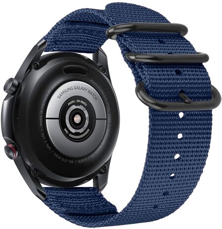Strap-it Strap-it Bracelet nylon á boucle Samsung Galaxy Watch FE (bleu)