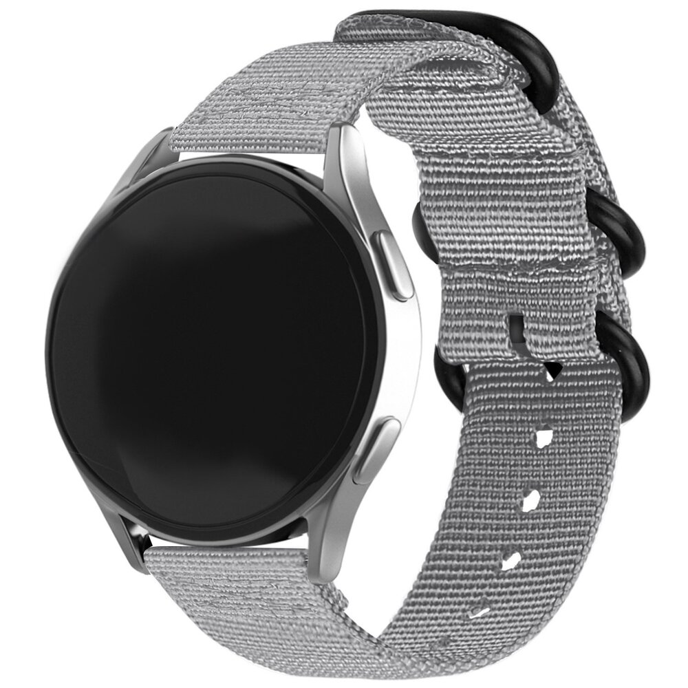 Strap-it Strap-it Bracelet nylon á boucle Samsung Galaxy Watch FE (gris)