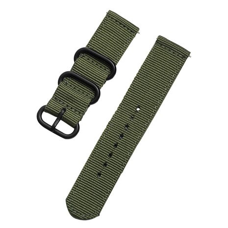 Strap-it Strap-it Bracelet nylon á boucle Samsung Galaxy Watch FE (vert)