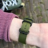 Strap-it Strap-it Bracelet nylon á boucle Samsung Galaxy Watch FE (vert)
