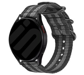 Strap-it Bracelet nylon á boucle Samsung Galaxy Watch FE (noir/gris) Strap-it Bracelet nylon á boucle Samsung Galaxy Watch FE (noir/gris)