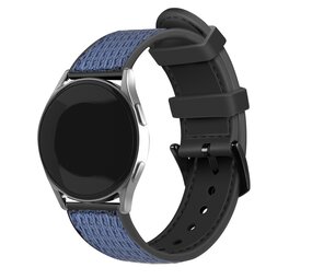 Strap-it Bracelet nylon hybride Samsung Galaxy Watch FE (bleu)