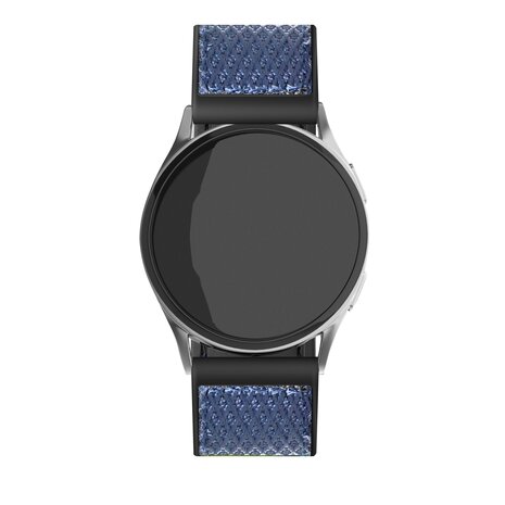 Strap-it Strap-it Bracelet nylon hybride Samsung Galaxy Watch FE (bleu)