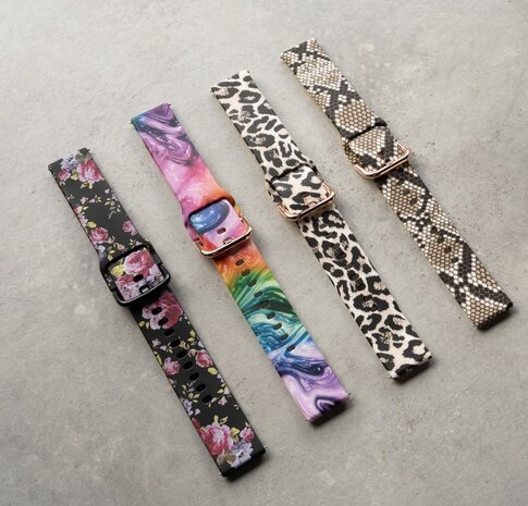 Strap-it Strap-it Bracelet Pink Flower Samsung Galaxy Watch FE Strap-it Strap-it Bracelet Pink Flower Samsung Galaxy Watch FE