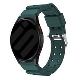 Strap-it Bracelet silicone armure Samsung Galaxy Watch FE (vert foncé)