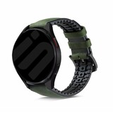 Strap-it Bracelet silicone / cuir Samsung Galaxy Watch FE (vert)