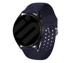 Strap-it Bracelet silicone avec trous Samsung Galaxy Watch FE (bleu foncé)