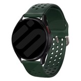 Strap-it Bracelet silicone avec trous Samsung Galaxy Watch FE (armée verte)