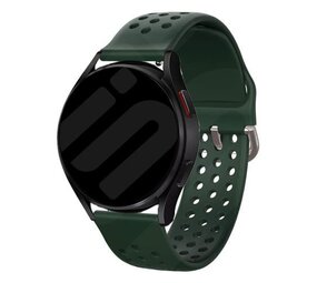 Strap-it Bracelet silicone avec trous Samsung Galaxy Watch FE (armée verte)