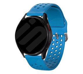 Strap-it Bracelet silicone avec trous Samsung Galaxy Watch FE (bleu clair)