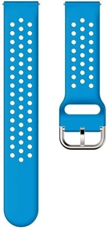 Strap-it Strap-it Bracelet silicone avec trous Samsung Galaxy Watch FE (bleu clair)