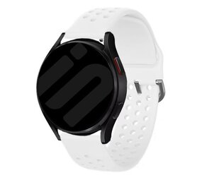 Strap-it Bracelet silicone avec trous Samsung Galaxy Watch FE (blanc)