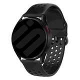 Strap-it Bracelet silicone avec trous Samsung Galaxy Watch FE (noir)