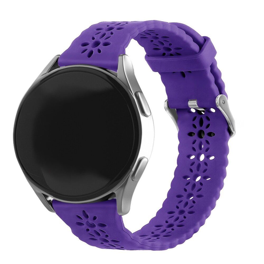 Strap-it Strap-it Bracelet silicone avec motif Samsung Galaxy Watch FE (violet foncé)