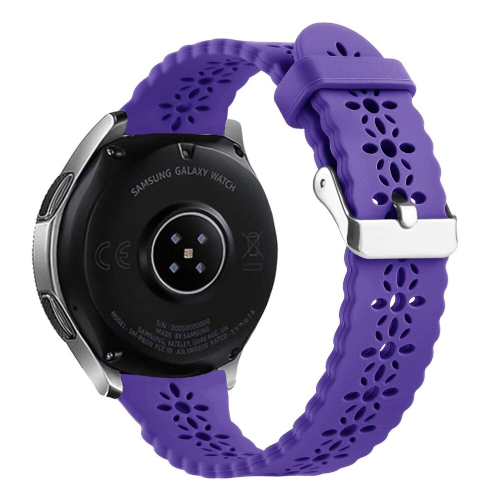 Strap-it Strap-it Bracelet silicone avec motif Samsung Galaxy Watch FE (violet foncé)