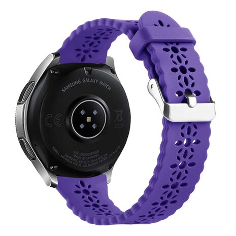 Strap-it Strap-it Bracelet silicone avec motif Samsung Galaxy Watch FE (violet foncé)