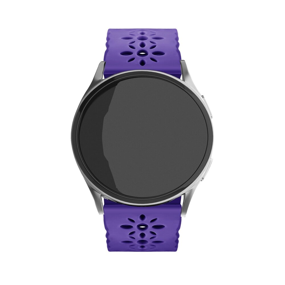 Strap-it Strap-it Bracelet silicone avec motif Samsung Galaxy Watch FE (violet foncé)