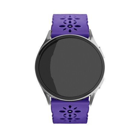 Strap-it Strap-it Bracelet silicone avec motif Samsung Galaxy Watch FE (violet foncé)