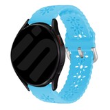 Strap-it Bracelet silicone avec motif Samsung Galaxy Watch FE (bleu clair)