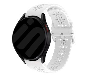 Strap-it Bracelet silicone avec motif Samsung Galaxy Watch FE (blanc)