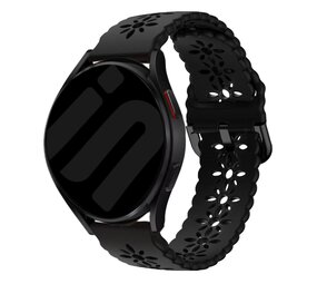 Strap-it Bracelet silicone avec motif Samsung Galaxy Watch FE (noir)