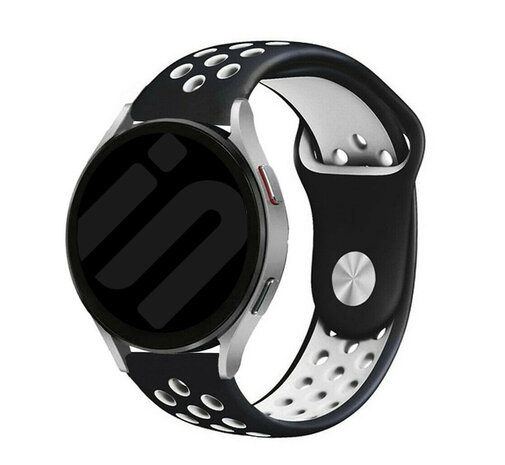 Strap-it Strap-it Bracelet sport Samsung Galaxy Watch FE (noir/blanc)