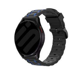 Strap-it Bracelet sport avec boucle Samsung Galaxy Watch FE (noir/bleu)