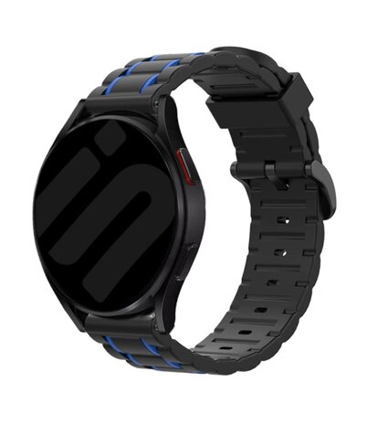Strap-it Strap-it Bracelet sport avec boucle Samsung Galaxy Watch FE (noir/bleu)