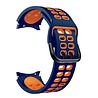 Strap-it Strap-it Bracelet sport carré Samsung Galaxy Watch FE (bleu/orange) Strap-it Strap-it Bracelet sport carré Samsung Galaxy Watch FE (bleu/orange)