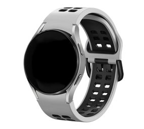 Strap-it Bracelet sport carré Samsung Galaxy Watch FE (blanc/noir)