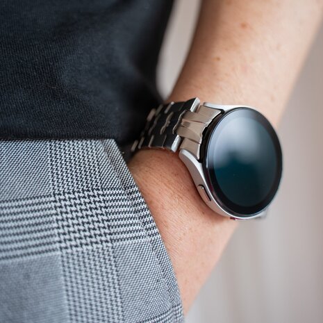 Strap-it Strap-it Bracelet acier 'fer' Samsung Galaxy Watch FE (argent)