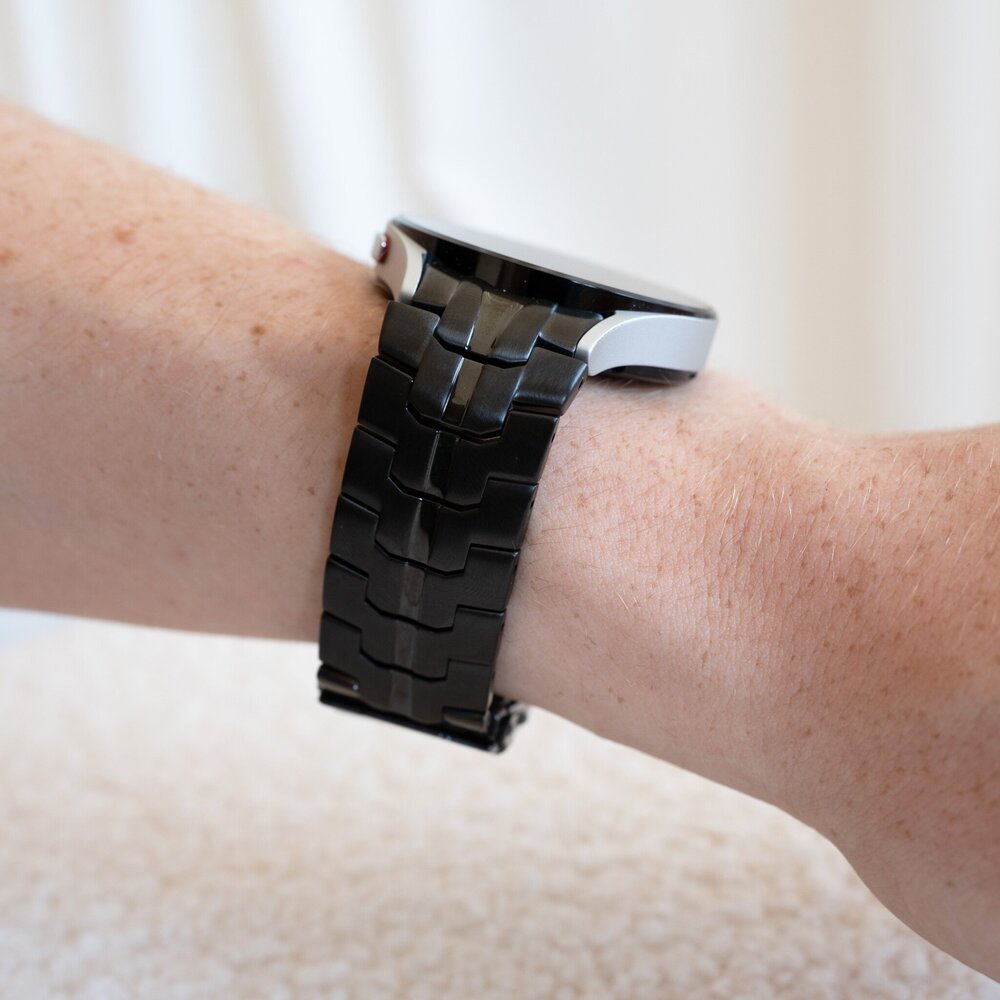 Strap-it Strap-it Bracelet acier 'fer' Samsung Galaxy Watch FE (noir)