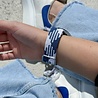 Strap-it Strap-it Bracelet tissée régable Samsung Galaxy Watch FE (bleu/blanc) Strap-it Strap-it Bracelet tissée régable Samsung Galaxy Watch FE (bleu/blanc)