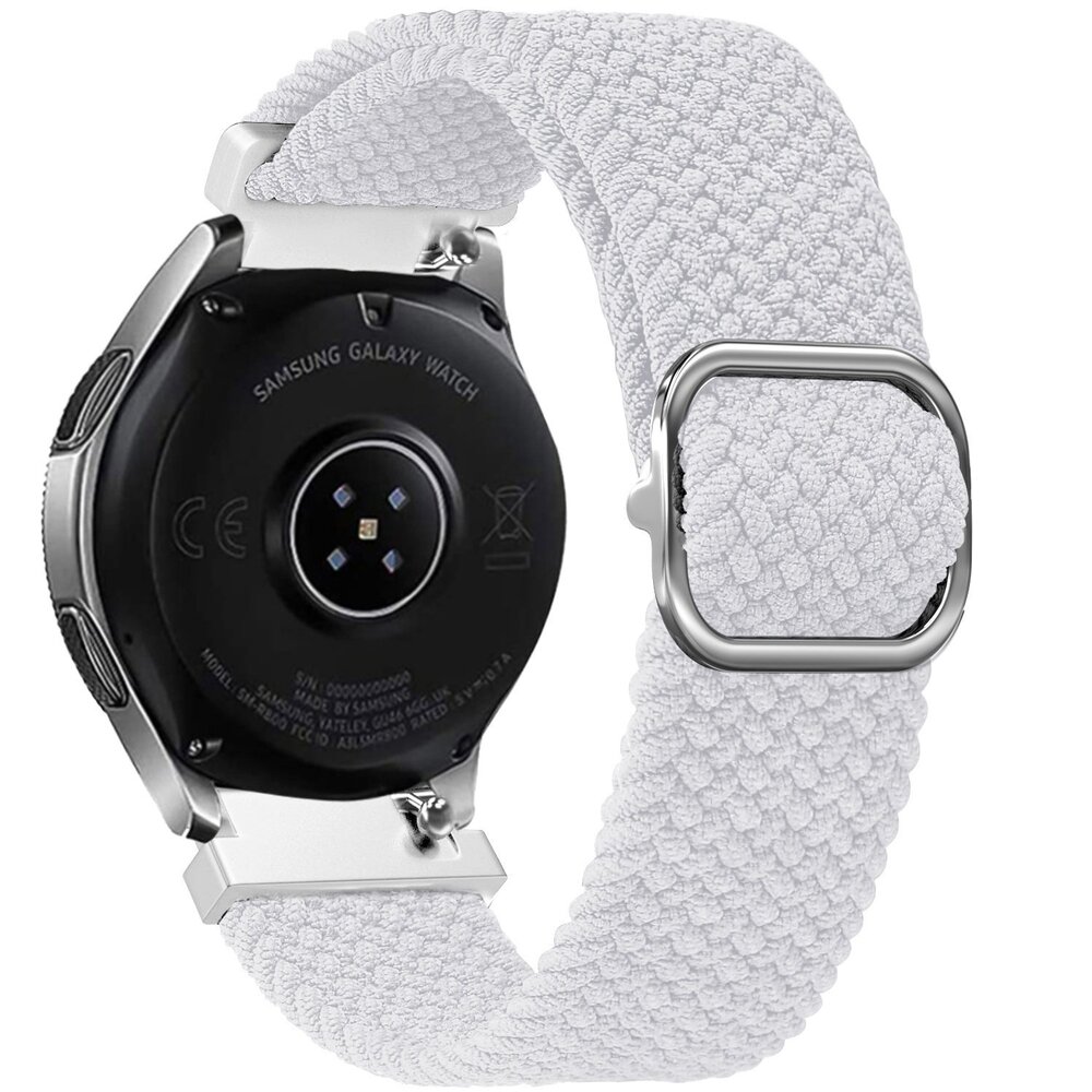 Strap-it Strap-it Bracelet tissée régable Samsung Galaxy Watch FE (blanc) Strap-it Strap-it Bracelet tissée régable Samsung Galaxy Watch FE (blanc)