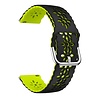 Strap-it Strap-it Bracelet silicone avec motif Samsung Galaxy Watch FE (noir/vert) Strap-it Strap-it Bracelet silicone avec motif Samsung Galaxy Watch FE (noir/vert)