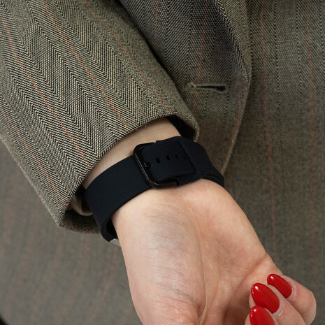 Strap-it Strap-it Bracelet silicone 'One push' Samsung Galaxy Watch FE (noir)