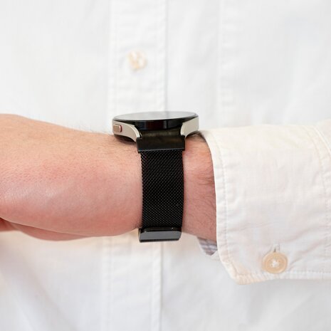 Strap-it Strap-it Bracelet Milanais 'One push' Samsung Galaxy Watch FE (noir)