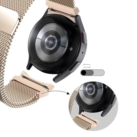 Bandz Bandz Bracelet Milanais loop Samsung Galaxy Watch FE (or rose) Bandz Bandz Bracelet Milanais loop Samsung Galaxy Watch FE (or rose)