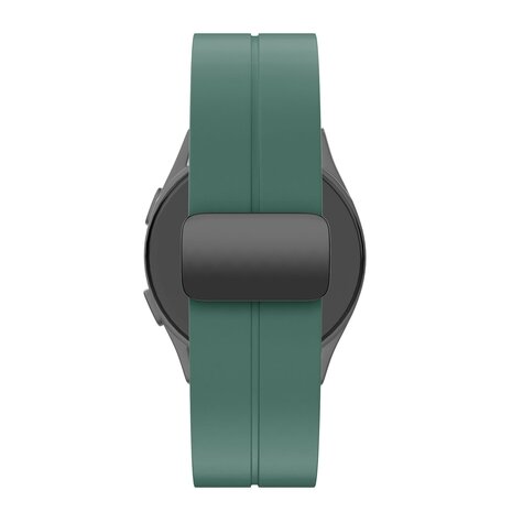 Bandz Bandz Bracelet silicone avec D-buckle Samsung Galaxy Watch FE (vert foncé)