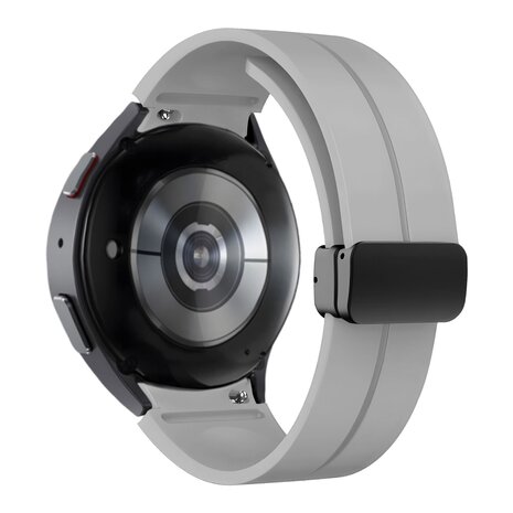 Bandz Bandz Bracelet silicone avec D-buckle Samsung Galaxy Watch FE (gris)