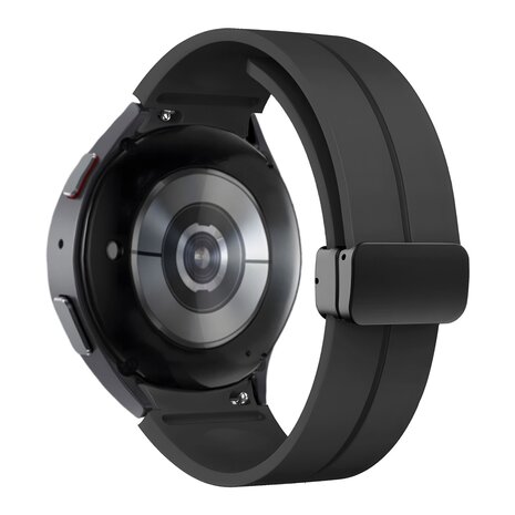 Bandz Bandz Bracelet silicone avec D-buckle Samsung Galaxy Watch FE (noir)