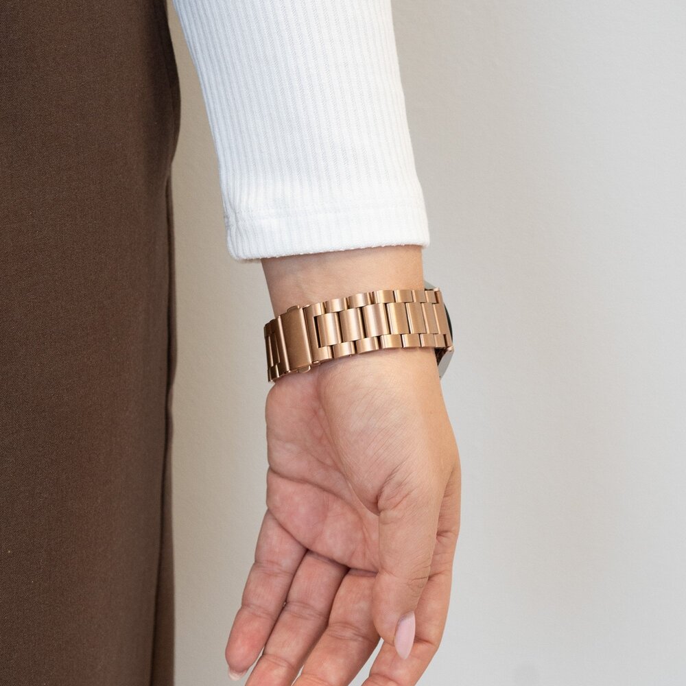 Bandz Bandz Bracelet acier 'Classic' Samsung Galaxy Watch FE (or rose)