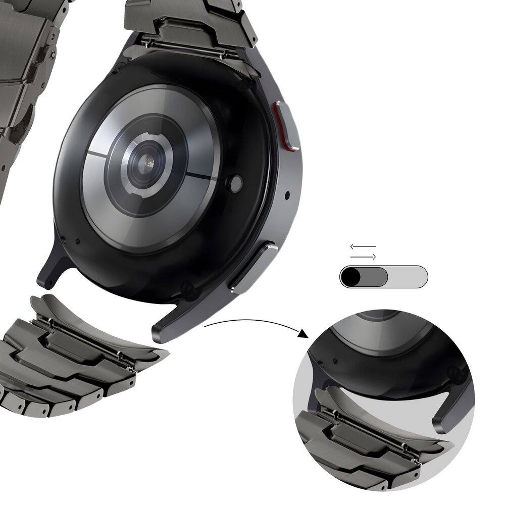 Bandz Bandz Bracelet acier 'Iron' Samsung Galaxy Watch FE (graphite)