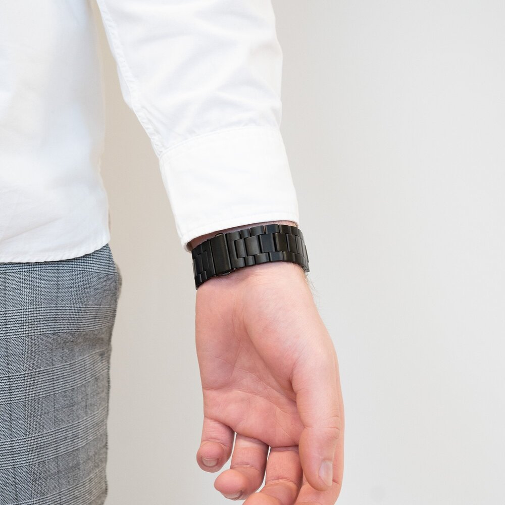 Bandz Bandz Bracelet titane 'Classic' Samsung Galaxy Watch FE (noir)