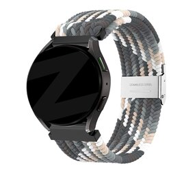 Bandz Bandz Bracelet nylon tressé Samsung Galaxy Watch FE (noir melange)