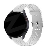 Bandz Bandz Bracelet silicone avec motfit floral Samsung Galaxy Watch FE (blanc)