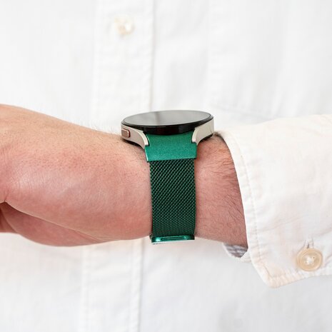 Strap-it Strap-it Bracelet Milanais 'One push' Samsung Galaxy Watch FE (vert) Strap-it Strap-it Bracelet Milanais 'One push' Samsung Galaxy Watch FE (vert)
