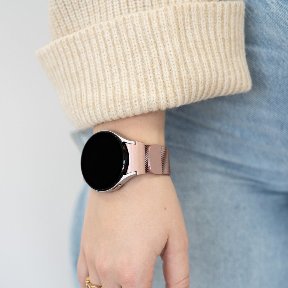 Strap-it Strap-it Bracelet Milanais 'One push' Samsung Galaxy Watch FE (rose) Strap-it Strap-it Bracelet Milanais 'One push' Samsung Galaxy Watch FE (rose)