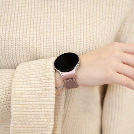 Strap-it Strap-it Bracelet Milanais 'One push' Samsung Galaxy Watch FE (rose) Strap-it Strap-it Bracelet Milanais 'One push' Samsung Galaxy Watch FE (rose)